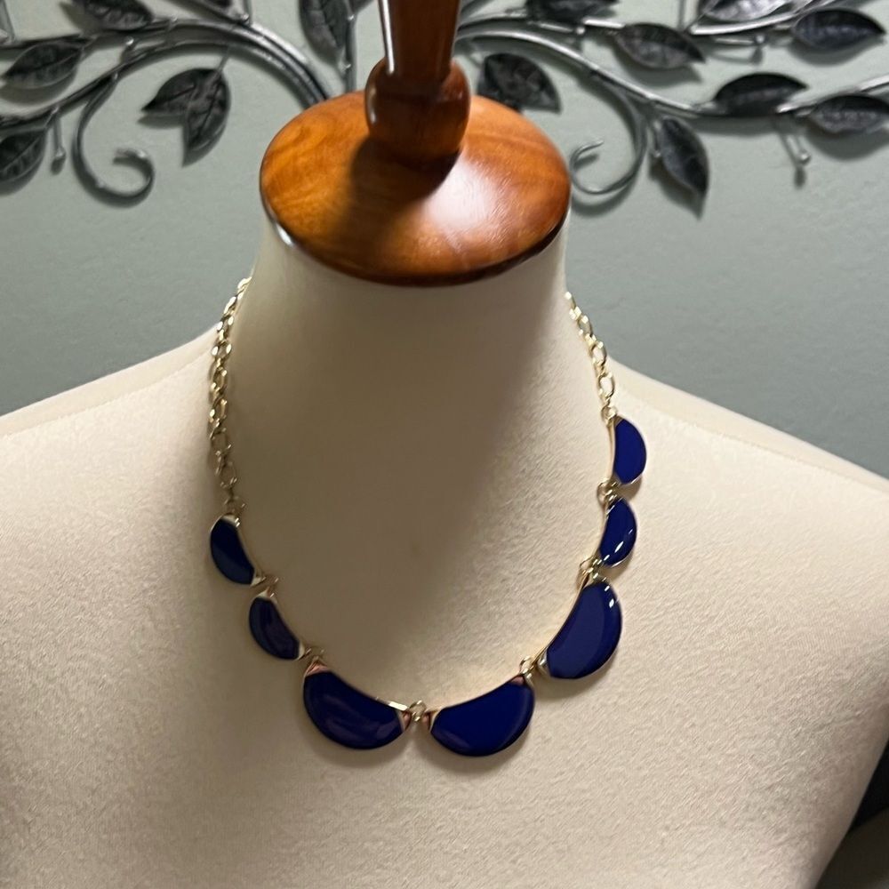 Premier Designs Elegant Blue & Gold Necklace #PDNK2
